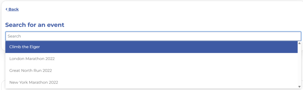 Search for organised event - wonderful.org